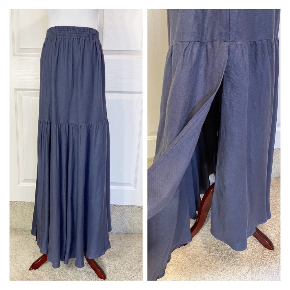NWT! Chaser blue maxi skirt with slits